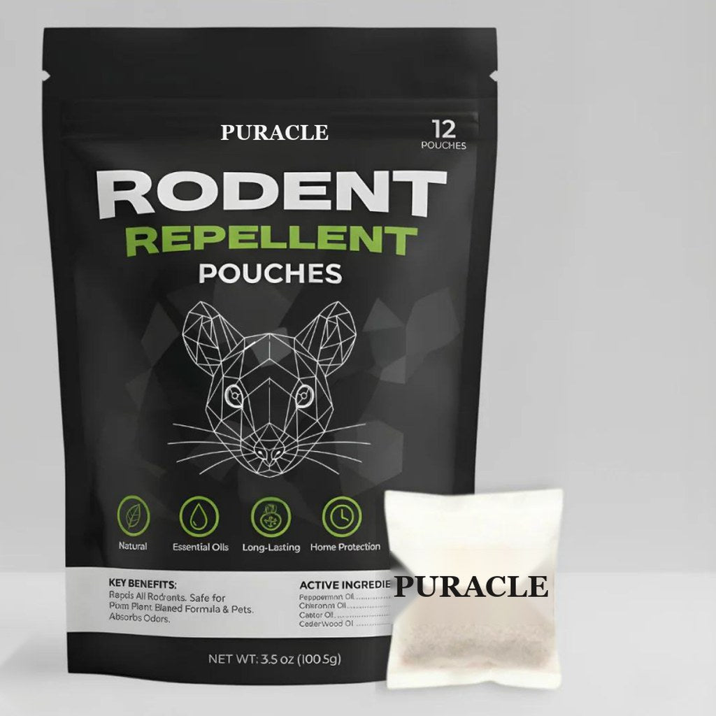 Rodent repellent pouches pack, twelve pouches