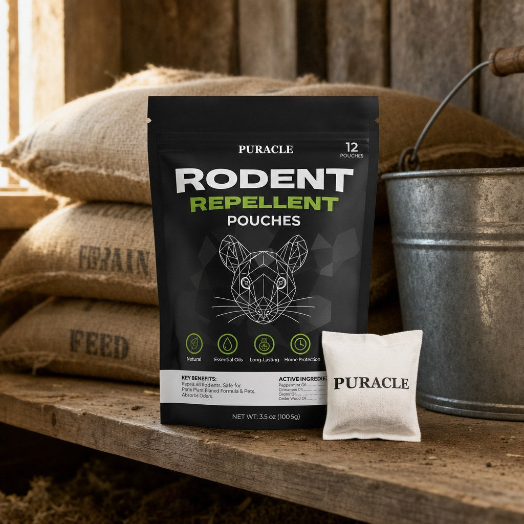 The pack on a shelf in a farm feed room